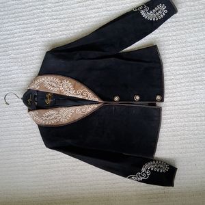 Black and Brown Suede Jacket